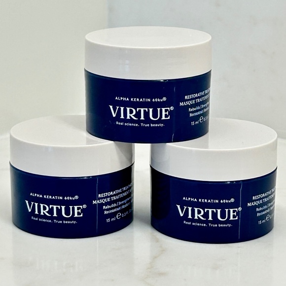 Virtue - 3x - Restorative Treatment Hair Mask Mini - Total 45 mL / 1.5 fl oz - Picture 1 of 6